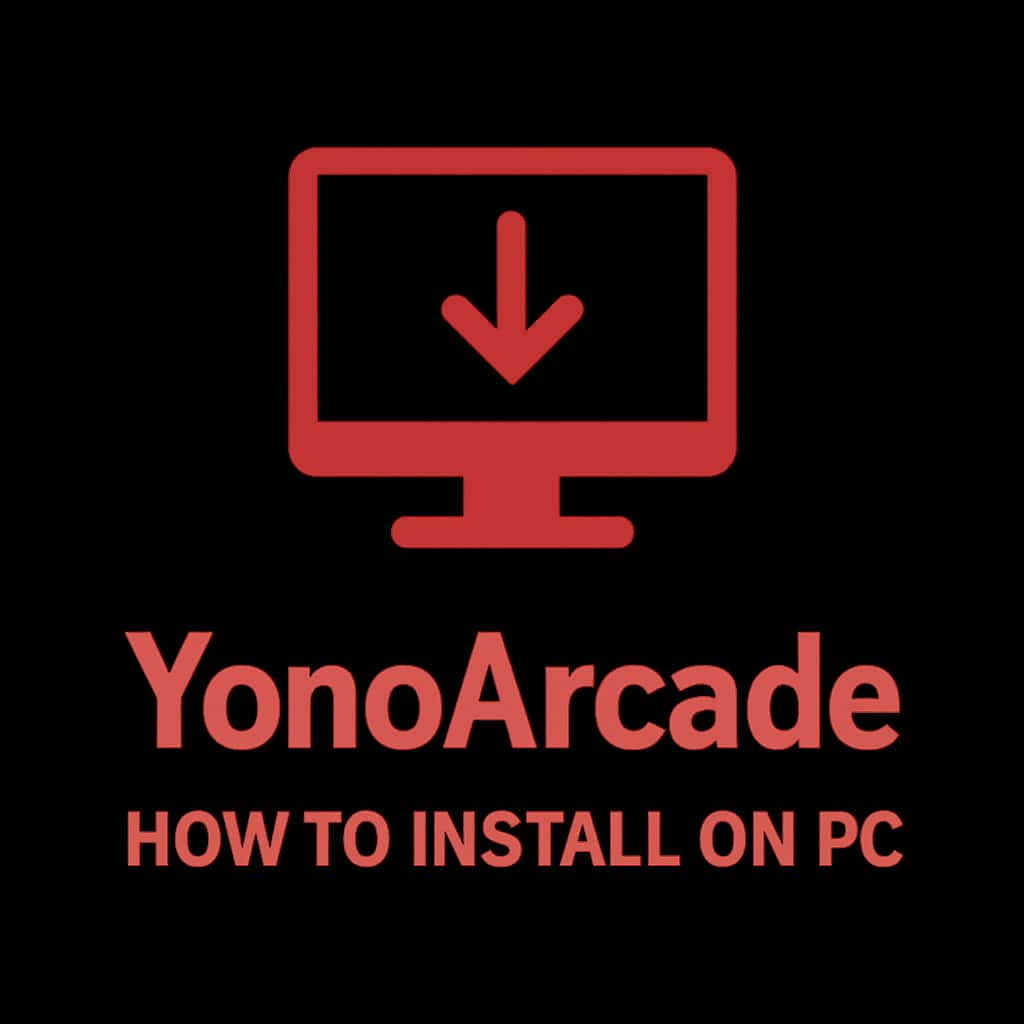 A badge representing the guide on installing YonoArcade on PC.