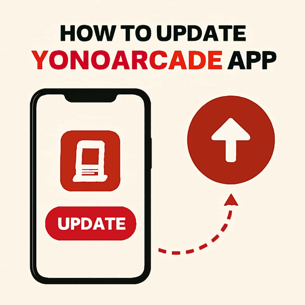 Diagram illustrating steps for updating YonoArcade app.