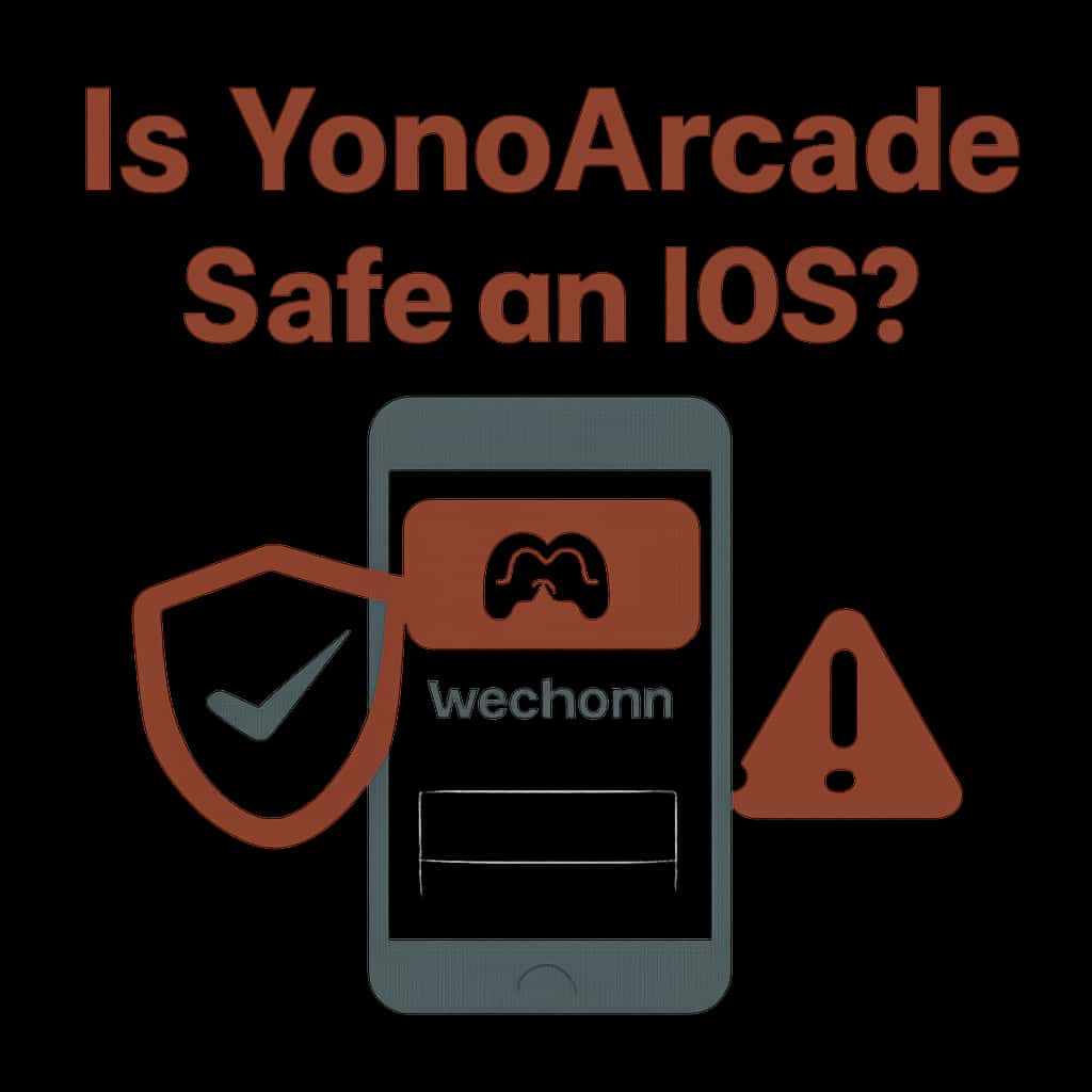 Diagram illustrating safety features of YonoArcade on iOS.