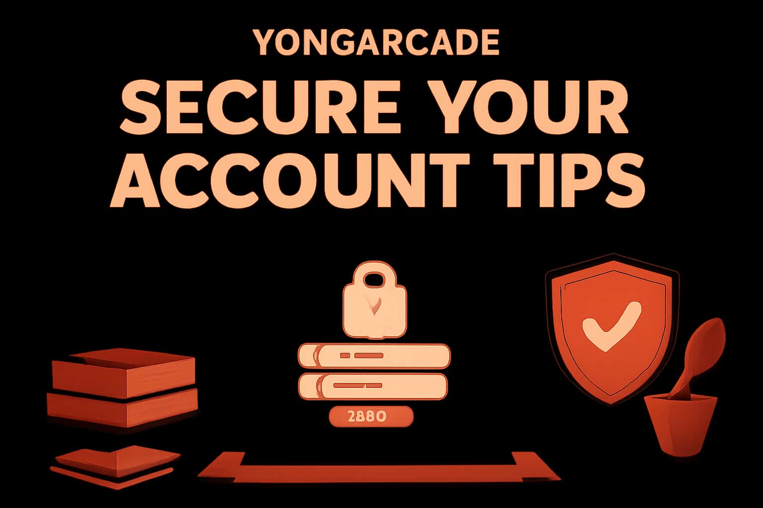 An informative visual representation of securing your YonoArcade account, featuring the title prominently.