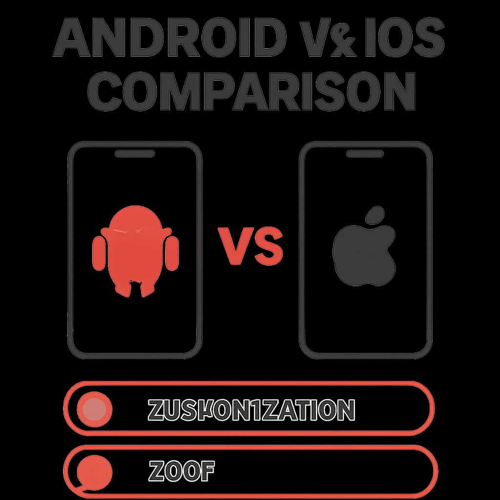 Diagram illustrating YonoArcade Android vs iOS features.