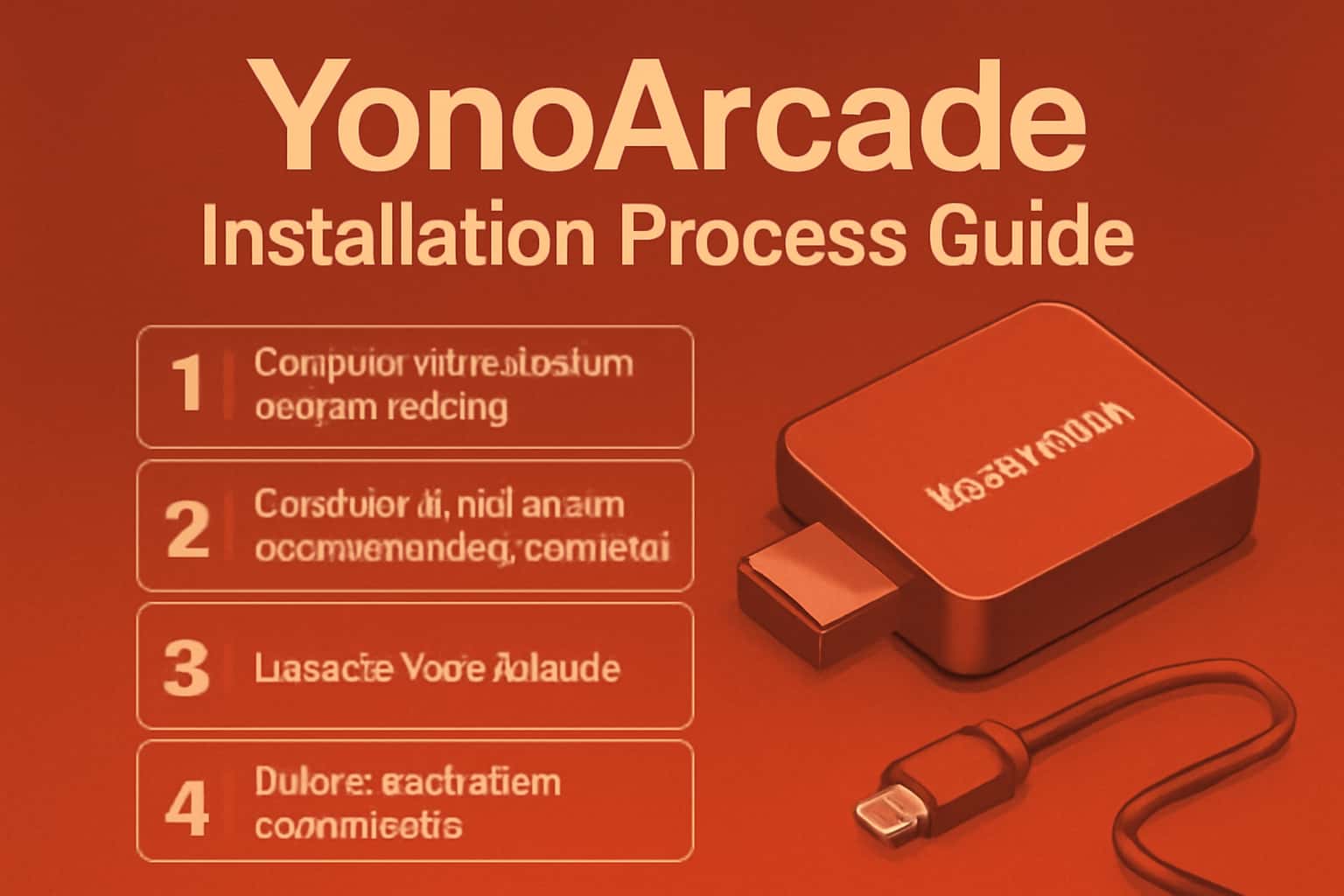 Visual representation of YonoArcade Installation Process Guide with informational elements.