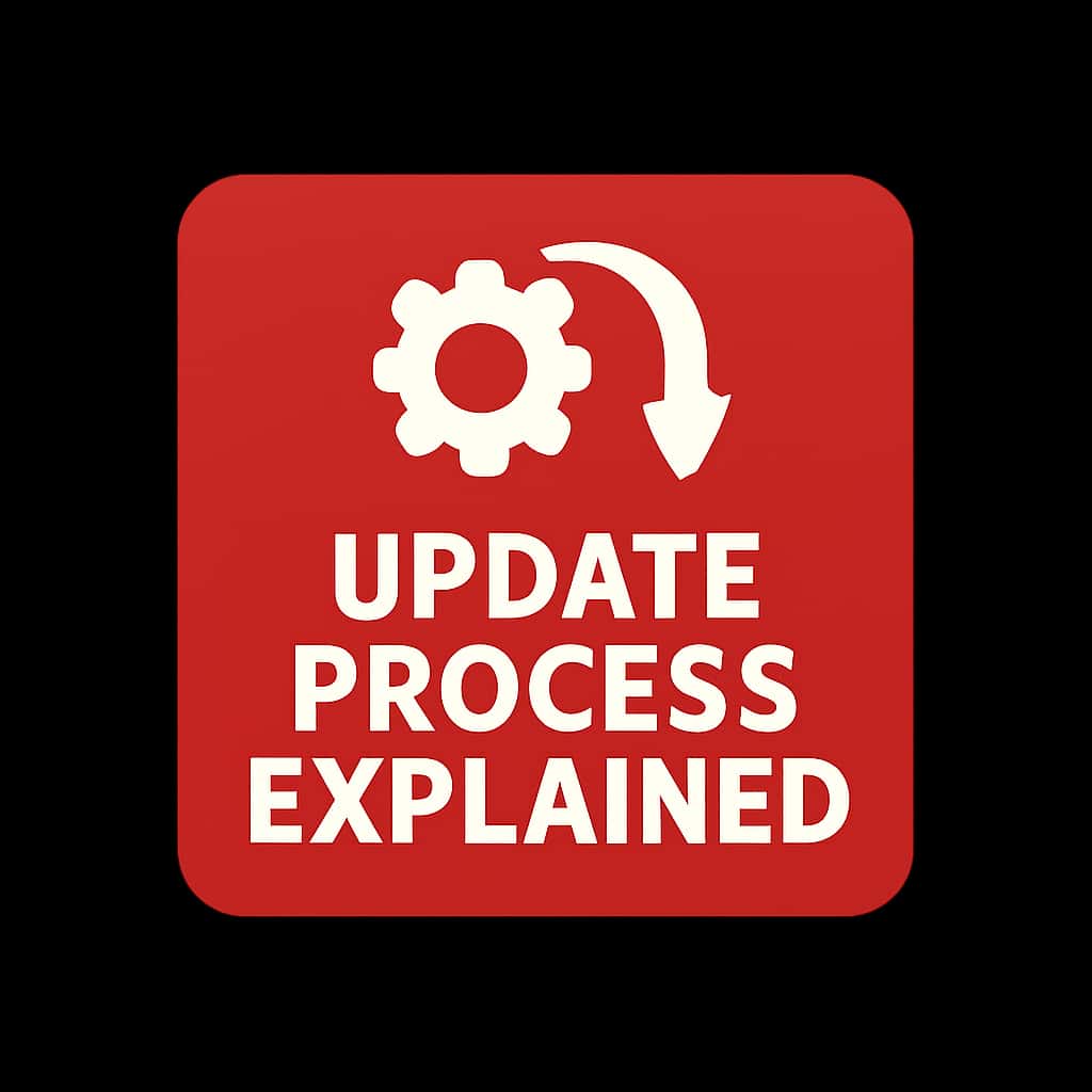 A badge illustrating the YonoArcade update process.